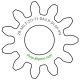 Zahnrad M0.3 / 11 Z AD 3,9mmBohrung (D) mm 1,50 Presspassung Hausnorm PBreite (T) mm 1,0POM-C natur[ZR-M0.3-Z11-T1-DA3.9-D1.5P-PN]Spur N, Fa. KRES N135 (VT 135) Achszahnrad