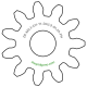 Zahnrad M0.3 / 11 Z AD 3,9mmBohrung (D) mm 1,20 Presspassung Hausnorm PBreite (T) mm 1,0POM-C natur[ZR-M0.3-Z11-T1-DA3.9-D1.2P-PN]Spur N, Fa. KRES N135 (VT 135) Achszahnrad