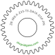 Zahnrad M0.4 / 33 Z AD 14.0mmBohrung (D) mm 5.00 Presspassung Hausnorm PBreite (T) mm 3.0POM-C natur[ZR-M0.4-Z33-T3-DA14-D5P-PN]