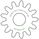 Zahnrad M0.3 / 13 Z AD 4,5mmBohrung (D) mm 1,50 Presspassung Hausnorm PBreite (T) mm 1,0POM-C natur[ZR-M0.3-Z13-T1-DA4.5-D1.5P-PN]