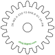 Zahnrad M0.4 / 20 Z AD 8,8mmBohrung (D) mm 1,50 Presspassung Hausnorm PBreite (T) mm 2,0POM-C natur[ZR-M0.4-Z20-T2-DA8.8-D1.5P-PN]