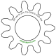 Zahnrad M0.5 / 11 Z AD 6,5mmBohrung (D) mm 3,00 Presspassung Hausnorm PBreite (T) mm 5,0POM-C natur[ZR-M0.5-Z11-T5-DA6.5-D3P-PN]