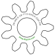 Zahnrad M0.5 / 9 Z AD 5.5mmBohrung (D) mm 2.00 Presspassung Hausnorm PBreite (T) mm 1.5POM-C natur[ZR-M0.5-Z9-T1.5-DA5.5-D2P-PN]