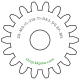Zahnrad M0.15 / 18 Z AD 3,00mmBohrung (D) mm 0,80 PBreite (T) mm 1,0Messing MO58[ZR-M0.15-Z18-T1-DA3-D0.8P-MS]