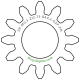 Zahnrad M0.3 / 12 Z AD 4,2mmBohrung (D) mm 2,00 Presspassung Hausnorm PBreite (T) mm 3,0POM-C natur[ZR-M0.3-Z12-T3-DA4.2-D2P-PN]Ersatzzahnrad Surefeed