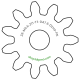 Zahnrad M0.6 / 11 Z AD 7,80mmBohrung (D) mm 2,00 H9Breite (T) mm 3,0POM-C natur[ZR-M0.6-Z11-T3-DA7.8-D2H9-PN]