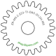 Zahnrad M0.2 / 23 Z AD 5,0mmBohrung (D) mm 1,20 Spielpassung Hausnorm HBreite (T) mm 1,0Messing MO58[ZR-M0.2-Z23-T1-DA5-D1.2H-MS]