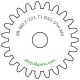 Zahnrad M0.2 / 23 Z AD 5,0mmBohrung (D) mm 1,00 Spielpassung Hausnorm HBreite (T) mm 1,0Messing MO58[ZR-M0.2-Z23-T1-DA5-D1H-MS]