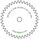 Zahnrad M0.3 / 38 Z AD 12.0mmBohrung (D) mm 1.50 Presspassung Hausnorm PBreite (T) mm 2.0POM-C natur[ZR-M0.3-Z38-T2-DA12-D1.5P-PN]