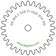 Zahnrad M0.3 / 28 Z AD 9.0mmBohrung (D) mm 1.00 Presspassung Hausnorm PBreite (T) mm 1.0POM-C natur[ZR-M0.3-Z28-T1-DA9-D1P-PN]