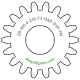 Zahnrad M0.4 / 18 Z AD 8,0mmBohrung (D) mm 3,00 Presspassung Hausnorm PBreite (T) mm 3,0POM-C natur[ZR-M0.4-Z18-T3-DA8-D3P-PN]