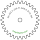 Zahnrad M0.3 / 30 Z AD 9,6mmBohrung (D) mm 1,00 Spielpassung Hausnorm HBreite (T) mm 1,0Messing MO58[ZR-M0.3-Z30-T1-DA9.6-D1H-MS]