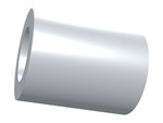 Wellenhülse / Ø 2,0 mmLänge (T) mm 2,0Bohrung (D) mm 1,00 Presspassung PPOM-C natur[WH-d2-T2-D1P-PN]