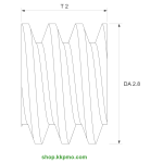 Schnecke M0.2 / Ø 2.8 mm / 1-gängigLänge (T) mm 2.0Bohrung (D) mm 1.00 Presspassung PDrehrichtung rechtsPOM-C natur[SN-M0.2-d2.8-T2-D1P-PN-R]