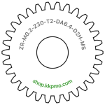 Zahnrad M0.2 / 30 Z AD 6,4mmBohrung (D) mm 2,00 Spielpassung HBreite (T) mm 2,0Messing MO58[ZR-M0.2-Z30-T2-DA6.4-D2H-MS]