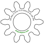 Zahnrad M0.3 / 10 Z AD 3,6mmBohrung (D) mm 1,50 Presspassung PBreite (T) mm 1,5POM-C natur[ZR-M0.3-Z10-T1.5-DA3.6-D1.5P-PN]