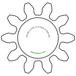 Zahnrad M0.3 / 10 Z AD 3,6mmBohrung (D) mm 2,00 Presspassung PBreite (T) mm 1,5POM-C natur[ZR-M0.3-Z10-T1.5-DA3.6-D2P-PN]