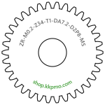 Zahnrad M0.2 / 34 Z AD 7.2mmBohrung (D) mm 2.00 Presspassung P8Breite (T) mm 1.0Messing MO58[ZR-M0.2-Z34-T1-DA7.2-D2P8-MS]