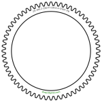 Zahnrad M0.2 / 60 Z AD 12.4mmBohrung (D) mm 10.00 Presspassung PBreite (T) mm 1.0POM-C schwarz[ZR-M0.2-Z60-T1-DA12.4-D10P-PB]