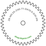 Zahnrad M0.25 / 40 Z AD 10,5mmBohrung (D) mm 1,00 Presspassung PBreite (T) mm 1,0POM-C natur[ZR-M0.25-Z40-T1-DA10.5-D1P-PN]