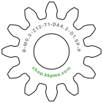 Zahnrad M0.3 / 12 Z AD 4,2mmBohrung (D) mm 1,50 Presspassung PBreite (T) mm 1,0POM-C natur[ZR-M0.3-Z12-T1-DA4.2-D1.5P-PN]