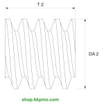 Schnecke M0.15 / Ø 2,0 mm / 1-gängigLänge (T) mm 2,0Bohrung (D) mm 0,80 Presspassung PDrehrichtung rechtsPOM-C natur[SN-M0.15-d2-T2-D0.8P-PN-R]