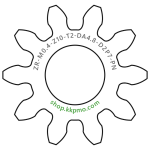 Zahnrad M0.4 / 10 Z AD 4.80mmBohrung (D) mm 2.00 P7Breite (T) mm 2.0POM-C natur[ZR-M0.4-Z10-T2-DA4.8-D2P7-PN]