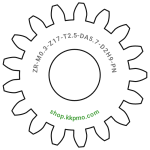 Zahnrad M0.3 / 17 Z AD 5,70mmBohrung (D) mm 2,00 H9Breite (T) mm 2,5POM-C natur[ZR-M0.3-Z17-T2.5-DA5.7-D2H9-PN]