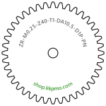 Zahnrad M0.25 / 40 Z AD 10.5mmBohrung (D) mm 1.00 Presspassung PBreite (T) mm 1.0POM-C natur[ZR-M0.25-Z40-T1-DA10.5-D1P-PN]