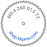 Zahnrad M0.4 / 60 Z AD 24,8mmBohrung (D) mm 2,00 Presspassung PBreite (T) mm 5,0POM-C natur[ZR-M0.4-Z60-T5-DA24.8-D2P-PN]